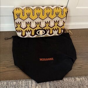 Missoni Yellow and Brown Shoulder Bag